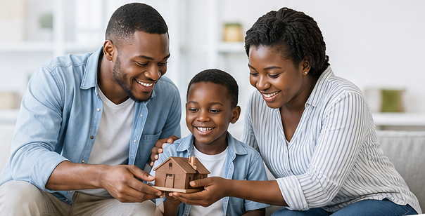 Happy credit union family